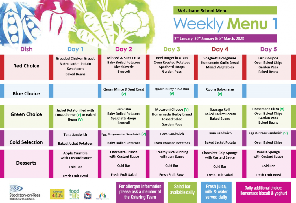 School Meals Menu - Barley Fields Primary School